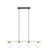 Alora 4 Sort/Opal pendellampe - Ø14 cm, E14, 230V, uten lyskilde