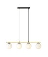 Alora 4 Sort/Opal pendellampe - Ø14 cm, E14, 230V, uten lyskilde