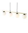 Alora 4 Sort/Opal pendellampe - Ø14 cm, E14, 230V, uten lyskilde
