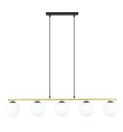 Allora 5 Sort/Opal pendellampe - Ø14 cm, E14, 230V, uten lyskilde