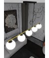 Allora 5 Sort/Opal pendellampe - Ø14 cm, E14, 230V, uten lyskilde
