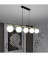 Allora 5 Sort/Opal pendellampe - Ø14 cm, E14, 230V, uten lyskilde