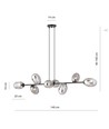 Pandora 8 Sort/Grafitt pendellampe - Ø12 cm, E14, 230V, uten lyskilde