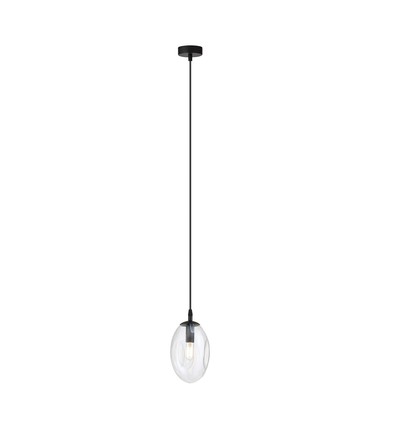 Astral 1 Sort/Transparent pendellampe - Ø12 cm, E14, 230V, uten lyspære
