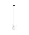 Astral 1 Sort/Transparent pendellampe - Ø12 cm, E14, 230V, uten lyspære