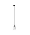 Astral 1 Sort/Transparent pendellampe - Ø12 cm, E14, 230V, uten lyspære