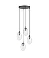Astral 4 Sort Premium Transparent pendellampe - Ø12 cm, E14, 230V, uten lyskilde