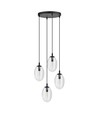 Astral 4 Sort Premium Transparent pendellampe - Ø12 cm, E14, 230V, uten lyskilde