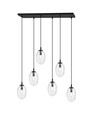 Astral 6 Sort/Transparent pendellampe - Ø12 cm, E14, 230V, uten lyskilde