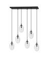 Astral 6 Sort/Transparent pendellampe - Ø12 cm, E14, 230V, uten lyskilde