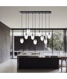 Astral 9 Sort/Transparent pendellampe - Ø12 cm, E14, 230V, uten lyskilde