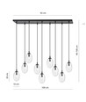 Astral 9 Sort/Transparent pendellampe - Ø12 cm, E14, 230V, uten lyskilde