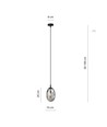 Astral 1 Sort/Grafit pendellampe - Ø12 cm, E14, 230V, uten lyskilde