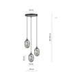 Astral 3 Sort Premium Grafitt pendellampe - Ø12 cm, E14, 230V, uten lyskilde
