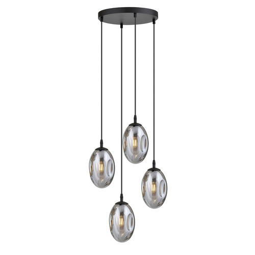 Astral 4 Sort Premium Grafitt pendellampe - Ø12 cm, E14, 230V, uten lyskilde