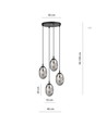 Astral 4 Sort Premium Grafitt pendellampe - Ø12 cm, E14, 230V, uten lyskilde