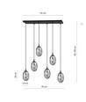 Astral 6 Sort/Grafitt pendellampe - Ø12 cm, E14, 230V, uten lyskilde