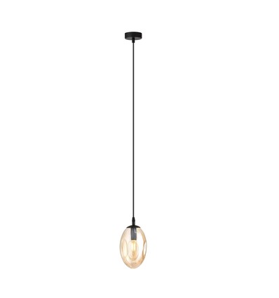 Astral 1 Sort/Rav pendellampe - Ø12 cm, E14, 230V, uten lyskilde