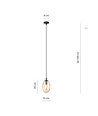 Astral 1 Sort/Rav pendellampe - Ø12 cm, E14, 230V, uten lyskilde