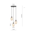 Astral 3 Sort Premium Rav pendellampe - Ø12 cm, E14, 230V, uten lyskilde