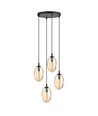 Astral 4 Sort Premium Rav pendellampe - Ø12 cm, E14, 230V, uten lyskilde