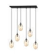 Astral 6 Sort/Amber pendel lampe - Ø12 cm, E14, 230V, uten lyskilde