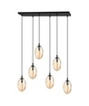 Astral 6 Sort/Amber pendel lampe - Ø12 cm, E14, 230V, uten lyskilde