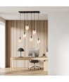 Astral 6 Sort/Amber pendel lampe - Ø12 cm, E14, 230V, uten lyskilde