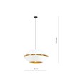 Piano 1 Hvit/Gull pendellampe - Ø42 cm, E27, 230V, uten lyskilde