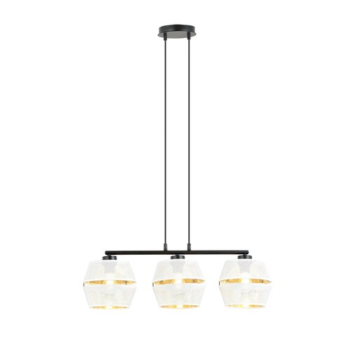 Piano 3 Hvit/Gull pendellampe - Ø15 cm, E27, 230V, uten lyskilde