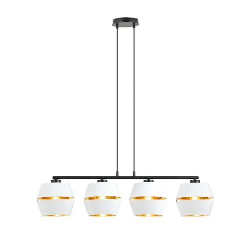 Piano 4 Hvit/Gull pendellampe - Ø15 cm, E27, 230V, uten lyskilde