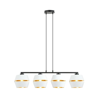 Piano 4 Hvit/Gull pendellampe - Ø15 cm, E27, 230V, uten lyskilde