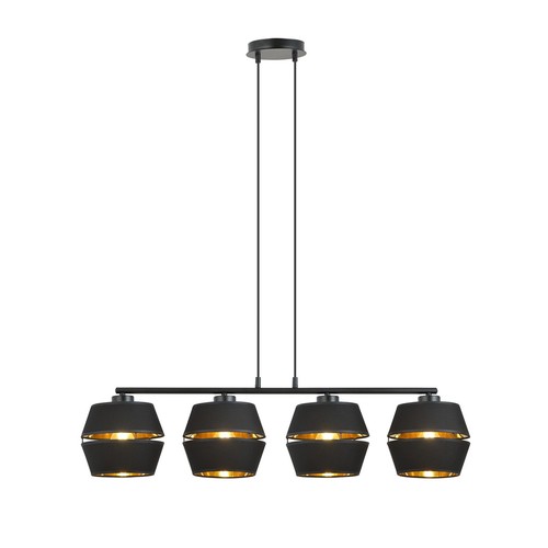 Piano 4 Svart/Gull pendellampe - Ø15 cm, E27, 230V, uten lyskilde
