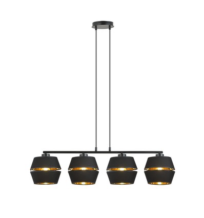 Piano 4 Svart/Gull pendellampe - Ø15 cm, E27, 230V, uten lyskilde
