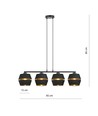Piano 4 Svart/Gull pendellampe - Ø15 cm, E27, 230V, uten lyskilde