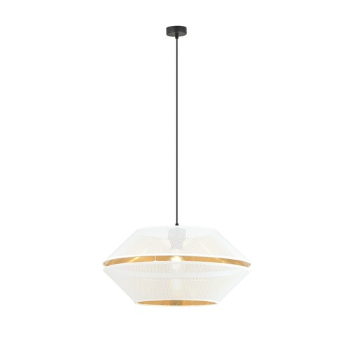 Malia 1 Hvit/Gull pendellampe - Ø42 cm, E27, 230V, uten lyskilde