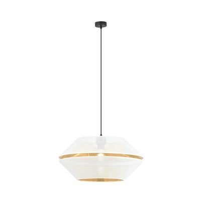 Malia 1 Hvit/Gull pendellampe - Ø42 cm, E27, 230V, uten lyskilde