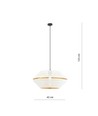 Malia 1 Hvit/Gull pendellampe - Ø42 cm, E27, 230V, uten lyskilde