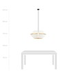 Malia 1 Hvit/Gull pendellampe - Ø42 cm, E27, 230V, uten lyskilde