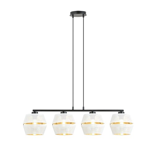 Malia 4 Hvit/Gull pendellampe - Ø15 cm, E27, 230V, uten lyskilde