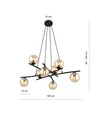 Essa 8 Rav pendellampe - Ø14 cm, E14, 230V, uten lyspære