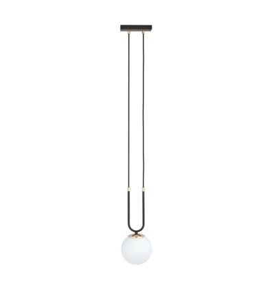 Glam 1 Svart/Opal pendellampe - Ø15 cm, E14, 230V, uten lyskilde