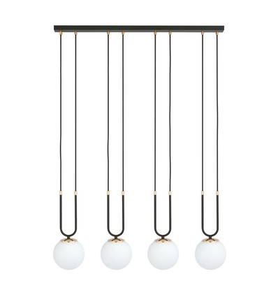 Glam 4 Svart/Opal pendellampe - Ø15 cm, E14, 230V, uten lyskilde