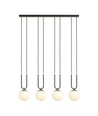 Glam 4 Svart/Opal pendellampe - Ø15 cm, E14, 230V, uten lyskilde