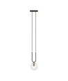 Glam 1 Sort/Transparent pendellampe - Ø14 cm, E14, 230V, uten lyspære