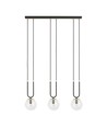 Glam 3 Sort/Transparent pendellampe - Ø14 cm, E14, 230V, uten lyskilde