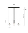 Glam 3 Sort/Transparent pendellampe - Ø14 cm, E14, 230V, uten lyskilde