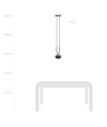 Glam 1 Sort/Stripe pendellampe - Ø14 cm, E14, 230V, uten lyspære