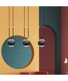 Glam 3 Sort/Stripe pendellampe - Ø14 cm, E14, 230V, uten lyskilde