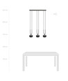 Glam 3 Sort/Stripe pendellampe - Ø14 cm, E14, 230V, uten lyskilde